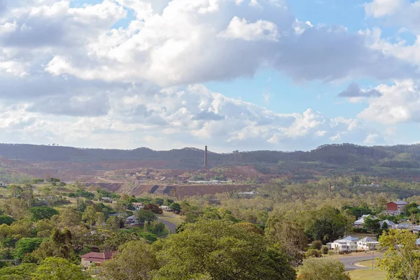 Edifícios Abandonados Local Fechado Mina Ouro Mount Morgan Que Caem — Fotografia de Stock