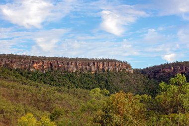Kumtaşı kayalıklarla Cania Gorge Queensland Avustralya