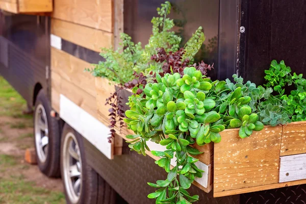 Timber Planter Box On A Truck