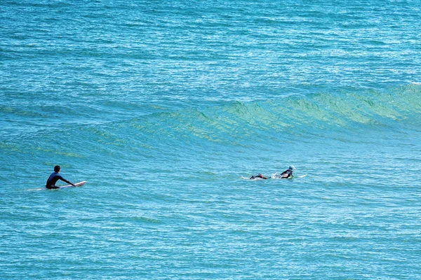 Surfistas em Logan 's Beach Austrália — Fotografia de Stock