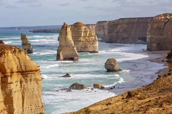 Los Doce Apóstoles Conocidos La Gran Ruta Oceánica Australia — Foto de Stock