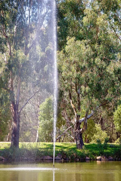 Hoge spuit water fontein — Stockfoto