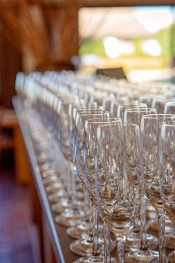 Wine Drinking Glasses Ready To Be Filled
