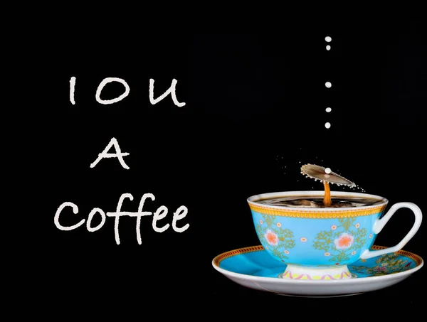 Vodní karta pro kávu — Stock fotografie