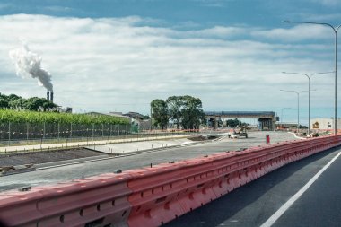 Bir Avustralya Country Town Karayolu Üzerinde Yol İşleri