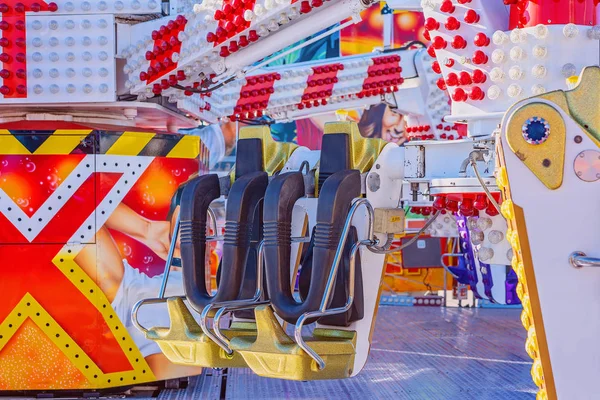 A Fast Thrill Ride At Traveling Carnival — Fotografie, imagine de stoc