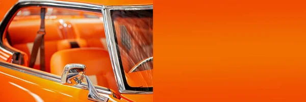 Custom Classic Vintage Car Banner With Copy Space
