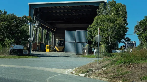 Mackay Queensland Australië Juni 2020 Schuur Van Een Wegenbouwbedrijf — Stockfoto