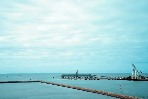 Townsville Queensland Australia Junio 2020 Marina Wall Muelle Industrial Océano — Foto de Stock