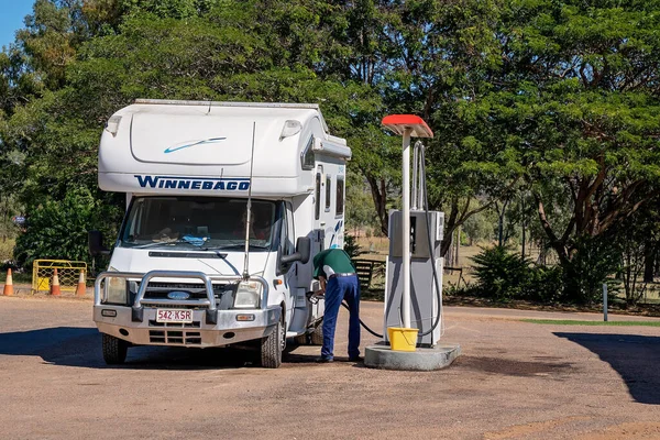 Townsville Para Undara Highway Queensland Junho 2020 Motorista Uma Casa — Fotografia de Stock