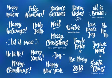 Tırnak ve dilek tebrik tatil kümesi. Elle çizilmiş metin. Büyük kartları, Hediyelik Etiketler ve etiketleri, fotoğraf bindirmeleri için posterler parti.