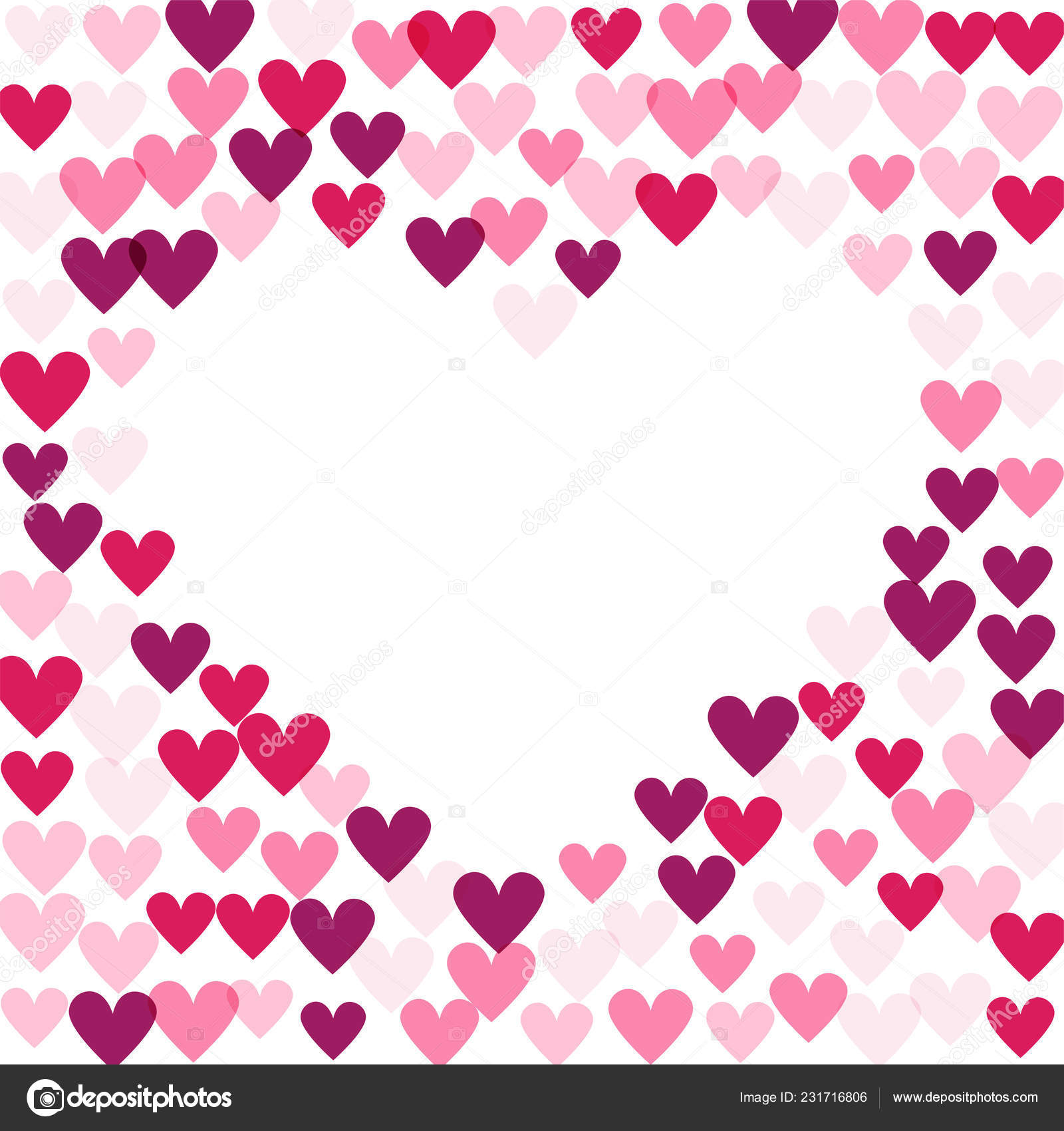 Background With Hearts Vector Illustration Heart Frame Stock Vector C Olga Lebedeva 231716806