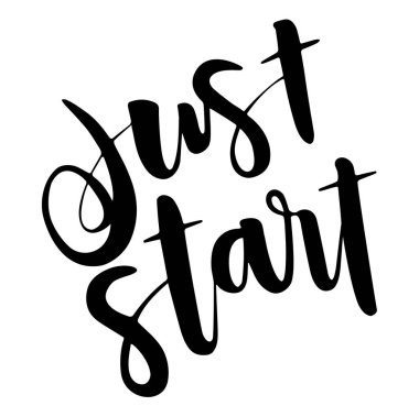 Sadece hat başlangıç vektör el yazısıyla yazılmış yazı