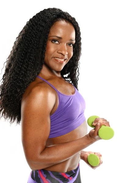 Young Black Woman working out — Stock Photo, Image