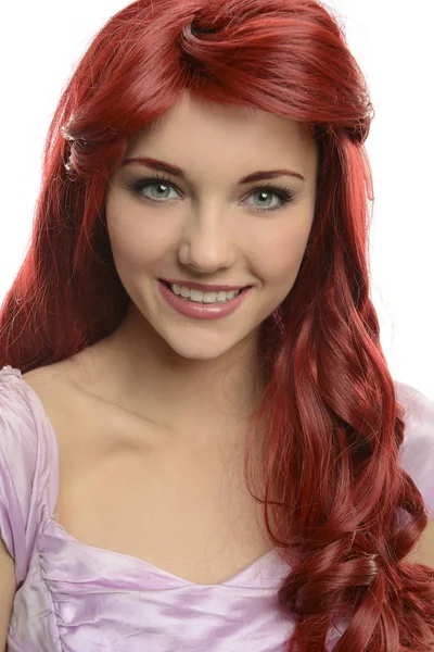 Portret van prinses rood onder leiding — Stockfoto
