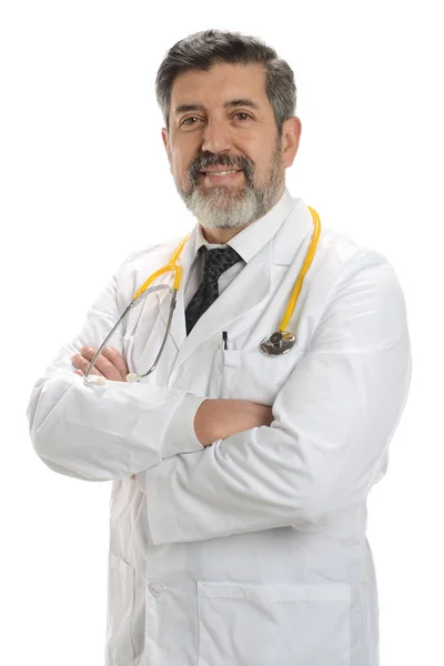 Médico mayor sonriendo —  Fotos de Stock