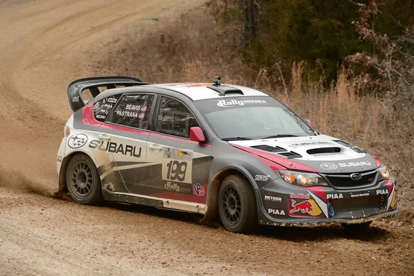 Travis Pastrana racing in Rally America, Salem Missouri 22 2014 — Stock Photo, Image