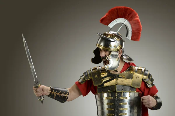 Roman Soldier with sword — Stock Photo, Image