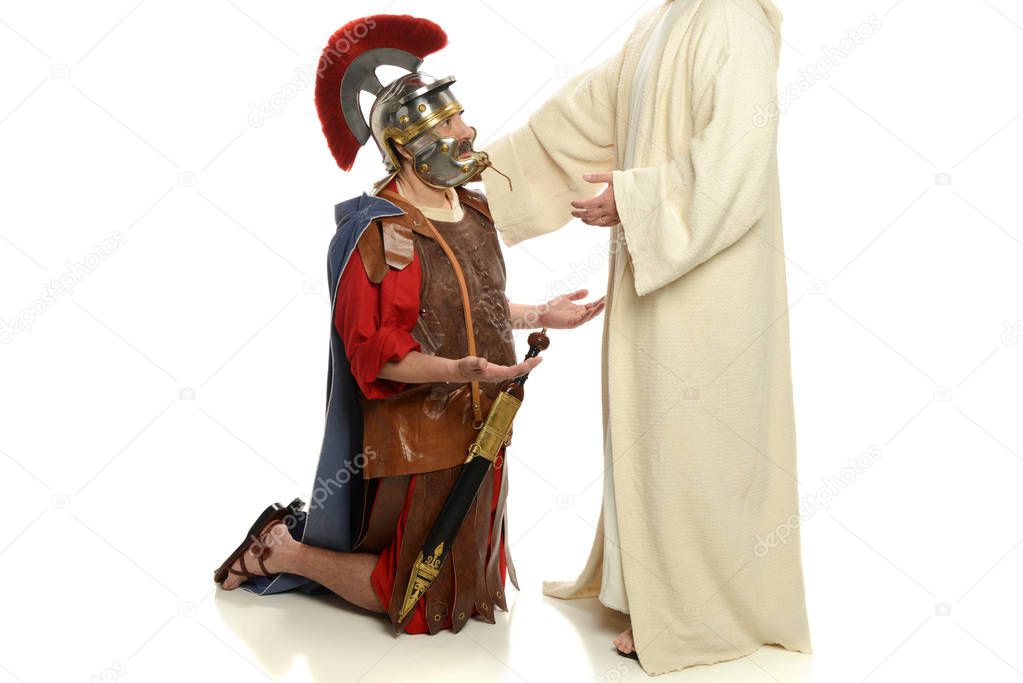 Jesus and a Roman Soldier