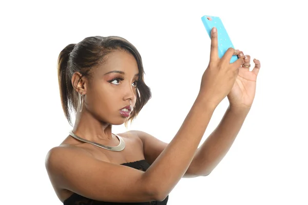 Young black woman taking a selfie — Stock Photo, Image