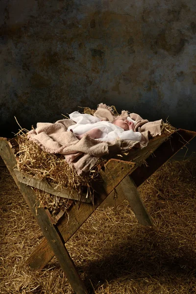 Baby Jesus on the manger — Stock Photo, Image