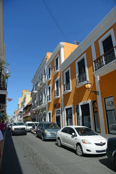 Улицы старого Сан-Хуана в Пуэрто-Рико — стоковое фото