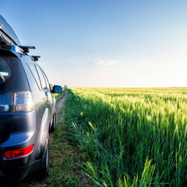 Araba ve ışık yolda..