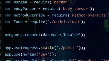 Kod Düzenleyicisi'ni arabirim. Sentaks parlak nokta ile programlama yazılım perde. Kod yazma / işlemde hata ayıklamak.