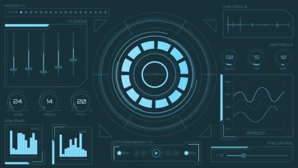 Futuristische Snelheidsinterface Digitaal Scherm Ultra Gedetailleerde Abstracte Digitale Achtergrond Knipperende — Stockvideo