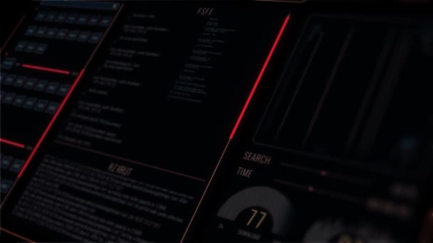 Perspectiva Interface Usuário Futurista Com Hud Elementos Infográficos Ultra Detalhado — Vídeo de Stock