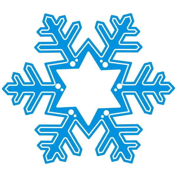 Blaue Schneeflocke Vektorsymbol Banner — Stockvektor