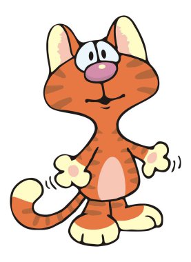 Kedi, vektör simgesi, doodle illüstrasyon