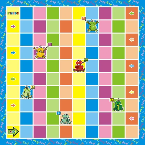 Game Frogs Vector Activity — Stock Vector