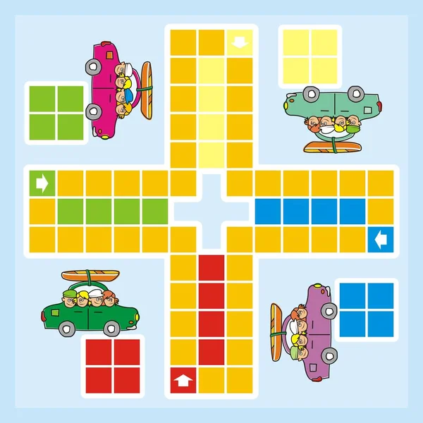 Ludo Gyerekek Autó Játék Chidren Vektor Ikon — Stock Vector