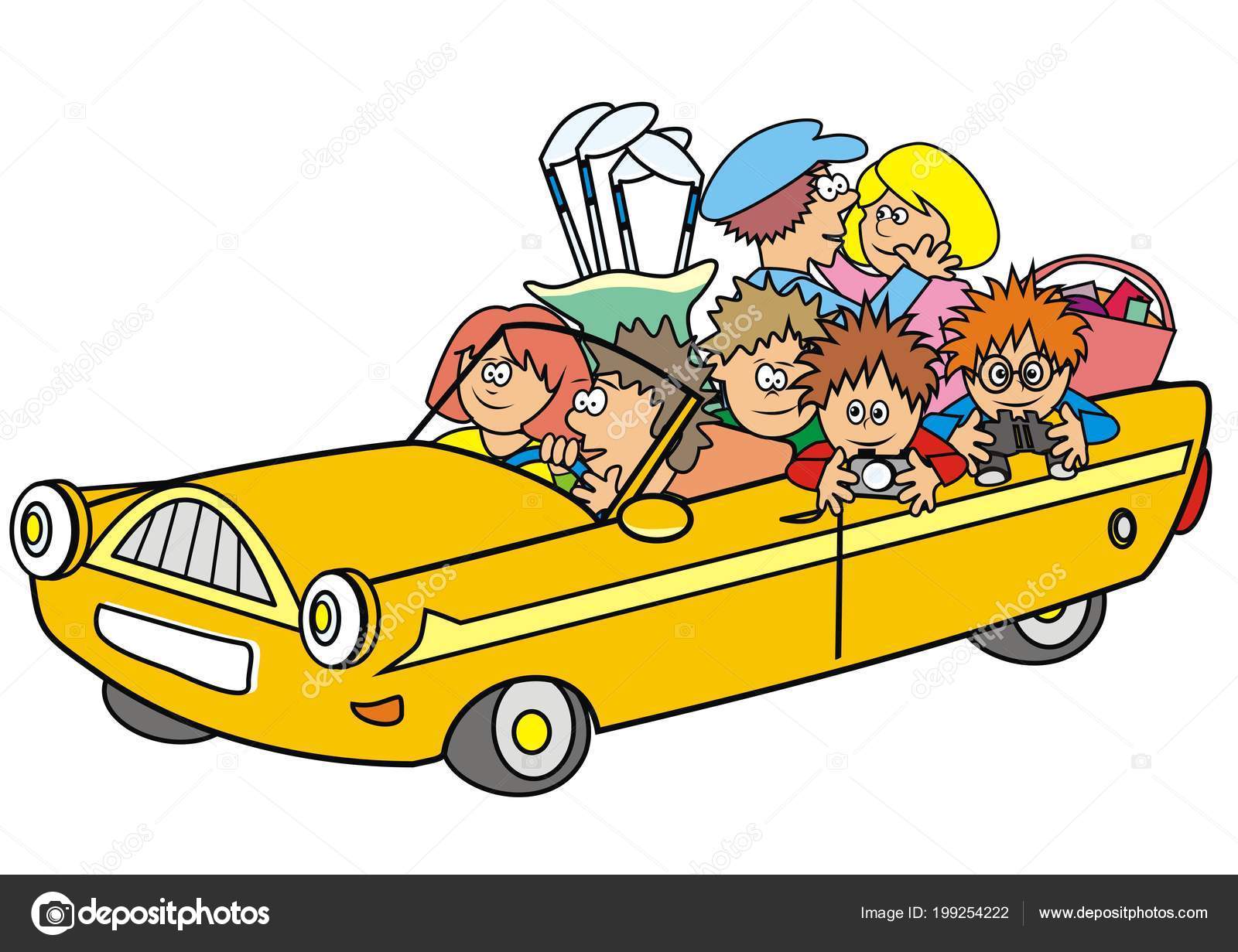 Family Trip Group People Yellow Car Funny Vector Illustration Stock Vector Image by ©janista #199254222 Family Trip Group People Yellow Car Funny Vector Illustration Stock Vector Image by ©janista #199254222