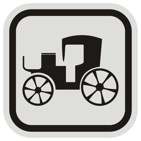 Buggy Black Gray Frame Vector Icon Stock Vector
