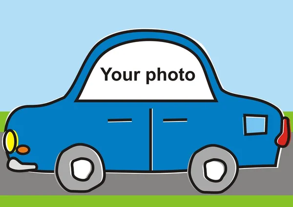 Automobil Pro Vaše Foto Koncepce Kreativní Ilustrace Eps — Stockový vektor