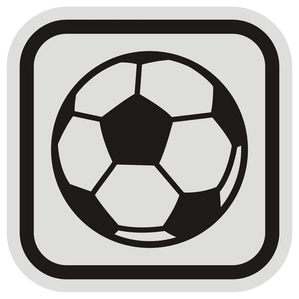 Fotbalový Míč Zádech Šedý Rámeček Vektorové Ikony Tlačítka — Stockový vektor