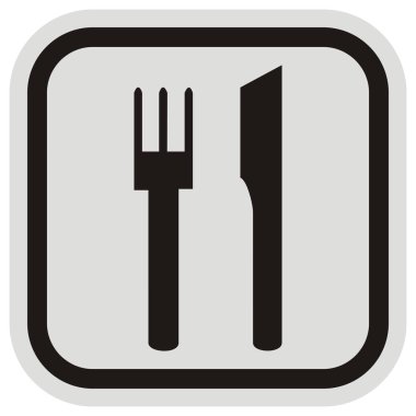 bıçak ve çatal, pizza, çerçeve, vektör simgesi