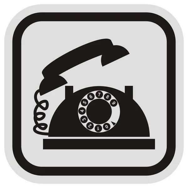 Telefone Quadro Ícone Vetor — Vetor de Stock