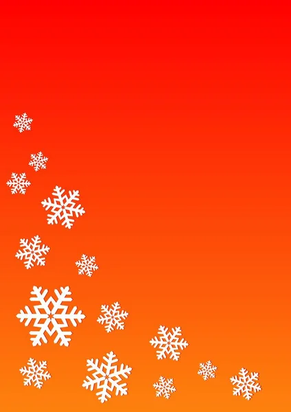 Christmas Card Group Snowflakes Decorative Christmas Frame Banner Vector Illustration — Διανυσματικό Αρχείο
