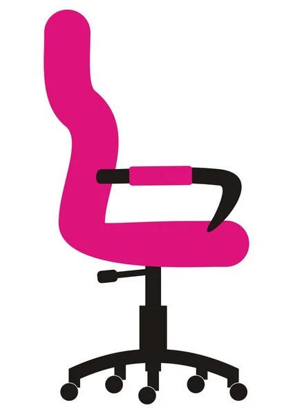 Cadeira Escritório Roxa Com Rodas Ícone Vetorial Cadeira Ajustável Para — Vetor de Stock