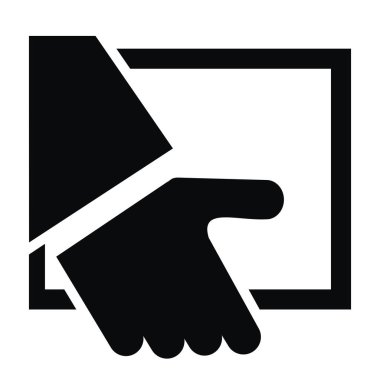 sevk irsaliyesi, el ve mektup, siyah simge teslim