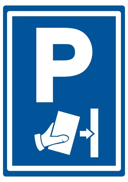 Road Sign Paid Parking Vector Icon — Stock Vector