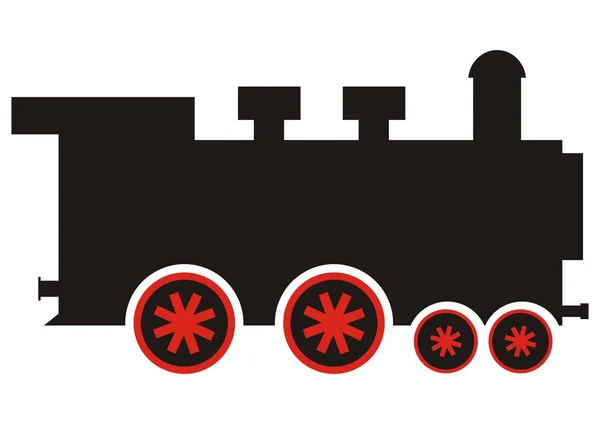 Dampflokomotive Einfache Vektordarstellung — Stockvektor
