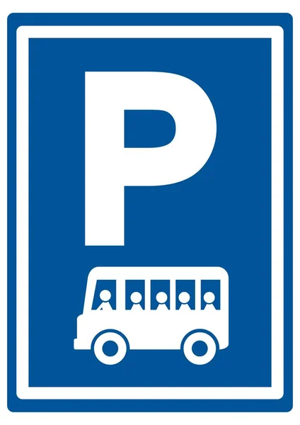 Panneau Signalisation Pour Stationnement Autobus Icône Vectorielle — Image vectorielle
