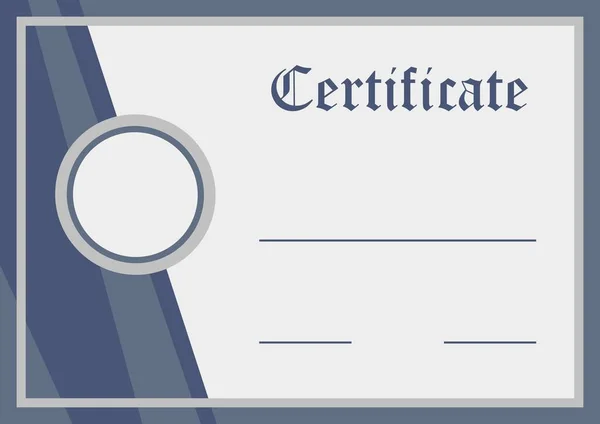 Сертифікат Універсальний Порожній Документ Вектор — стоковий вектор