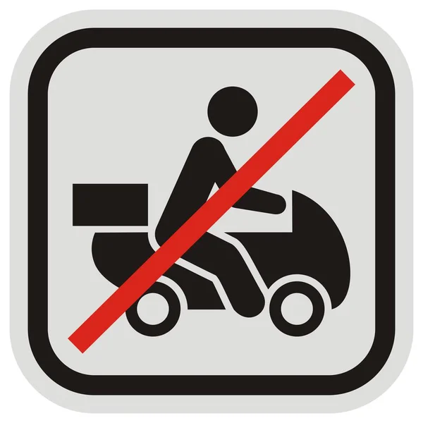 电动车 交通禁令 矢量图标 黑色和灰色框架 — 图库矢量图片