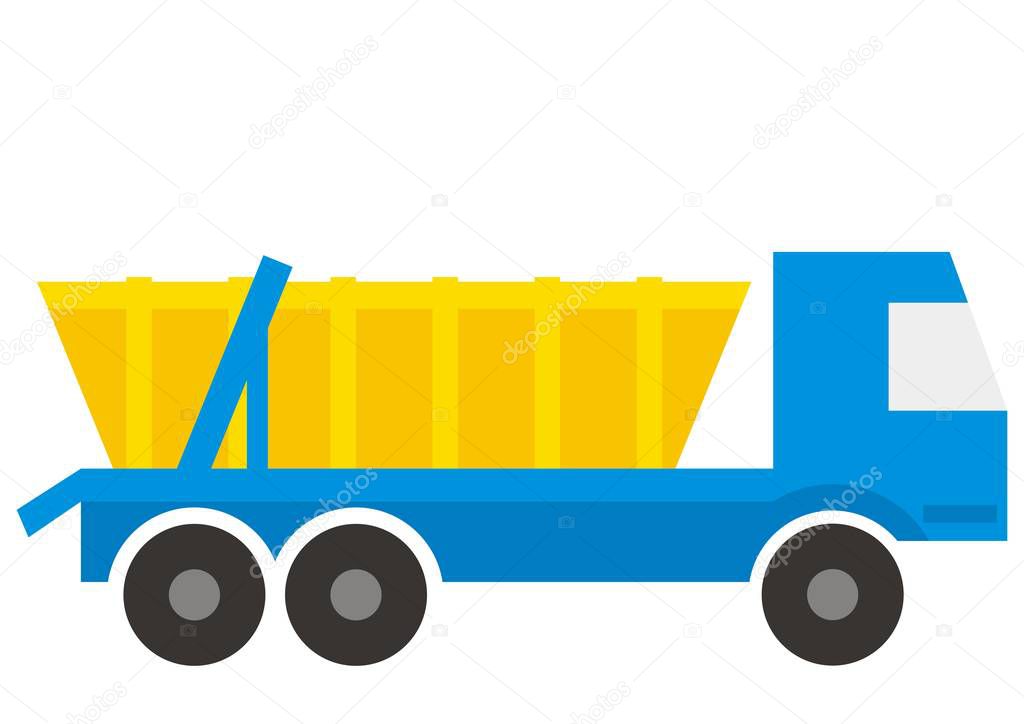 garbage truck, vector icon