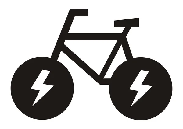 Bike Silhouette Noire Icône Vectorielle — Image vectorielle